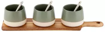 Ladelle HOST Schalen- & Paddelset salbeigrün