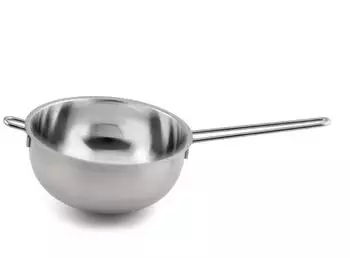 Weis Wasserbadsch&uuml;ssel mit Stiel 18 cm