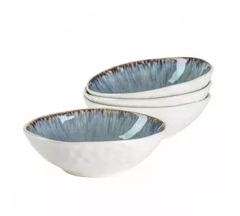 M&auml;ser Sch&uuml;ssel Frozen Steinzeug (4-tlg) Blau