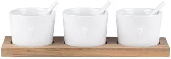 r&auml;der Guten Appetit Dreierlei Herz Wei&szlig; Akazie