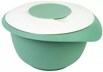 Westmark R&uuml;hrsch&uuml;ssel mit zweigeteiltem Deckel in mintgr&uuml;n-wei&szlig; (2,5 l)