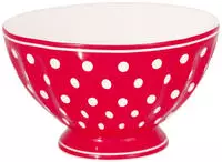 GreenGate French Bowl, M&uuml;slischale Dotty, &Oslash; 10 cm, H&ouml;he 6 cm, rot