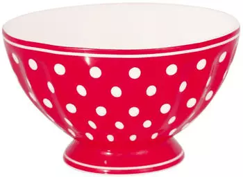 Greengate Dotty French Bowl medium red 10cm