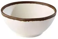APS 84571 Schale CROCKER, &Oslash; 16 cm, H&ouml;he 7 cm, 0,7 Liter, Melamin, creme mit braunem