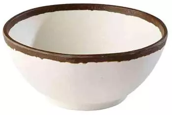 APS CROCKER Schale &Oslash;16cm Melamin wei&szlig;/braun