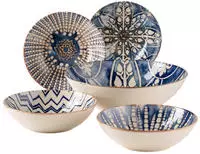 M&Auml;SER Salatsch&uuml;ssel "IBERICO BLUE, Salatsch&uuml;ssel-Set, Steinzeug" 5 Stk. aus