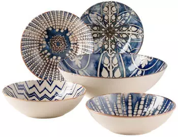 M&auml;ser Sch&uuml;ssel Iberico Blue Steinzeug (5-tlg)