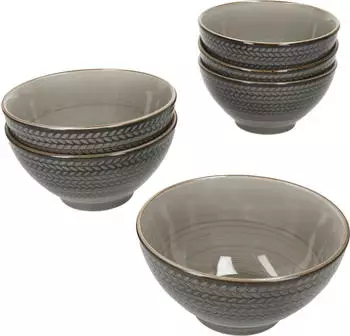 M&auml;ser M&uuml;slischale Prospero 6x M&uuml;slischale braun 15cm Porzellan Dessertsch&uuml;ssel Porzellan