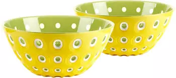 Guzzini Schalen Set Le Murrine hellgelb-weiß-hellgrün, 2 Stk.