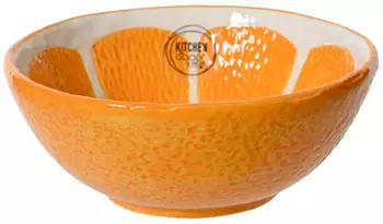 Kaemingk M&uuml;slischale in Orangenform Orange/Wei&szlig; &Oslash; 15 cm (877783)