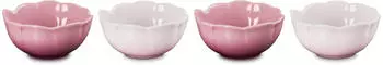 Le Creuset Blumenschälchen 4er Set in berry/shell pink