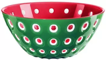 Guzzini LE MURRINE Schüssel Ø20 cm Emerald Green/White/Red