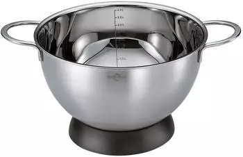 K&uuml;chenprofi R&uuml;hrsch&uuml;ssel mit Standring DELUXE 24 cm Edelstahl K&uuml;chensch&uuml;ssel
