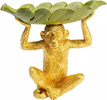 KARE Schale Banana Leaf Polyresin Gold