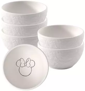 Villeroy & Boch Manufacture Rock blanc - Mickey Mouse Dipschale &oslash; 7,7 cm 6er Set