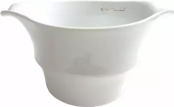 Colani Luigi Porzellan Ab ovo Black & White M&uuml;slischale mit 2 Griffen white 0,40 L