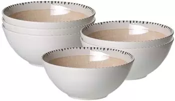 Ritzenhoff & Breker M&uuml;slischale 650ml 6er Set Natura creme