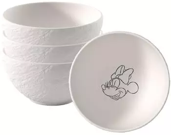 Villeroy & Boch Manufacture Rock blanc - Mickey Mouse M&uuml;slischale &oslash; 14 cm 4er Set
