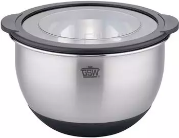 GSW K&uuml;chensch&uuml;ssel PRIMO aus Edelstahl mit transparentem Deckel 16 cm