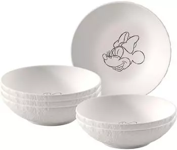 Villeroy & Boch Manufacture Rock blanc - Mickey Mouse Dessertschale &oslash; 13,2 cm 6er Set