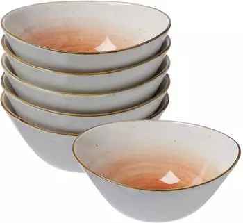 Ritzenhoff & Breker Dessertschale oval 6er Set Cosmo orange