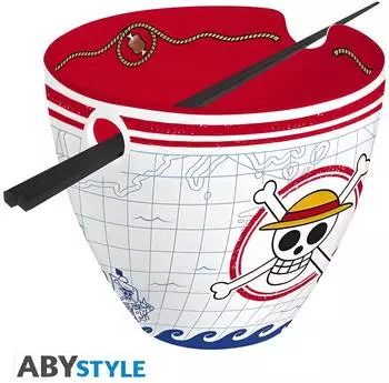 Abysse One Piece Ramen-Sch&uuml;ssel mit St&auml;bchen &bdquo;Monkey D. Luffy"