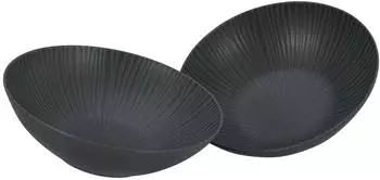 CreaTable Salatsch&uuml;ssel 24 cm 2-tlg. schwarz