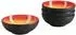 CreaTable Hot Smoothie Bowl Set 4-tlg. Schwarz/Rot/Gelb Steinzeug