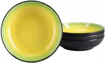 CreaTable Poke Bowl 22,5/16 cm gelb/gr&uuml;n/schwarz
