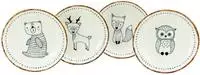 CreaTable M&uuml;slischale "Freunde des Waldes, Schale 18,5 cm, 4-tlg." 4 aus Steinzeug