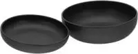 CreaTable Salatsch&uuml;ssel "Uno" 2 Stk. aus Steinzeug Vintage-Look, &Oslash; 26 cm, Made in