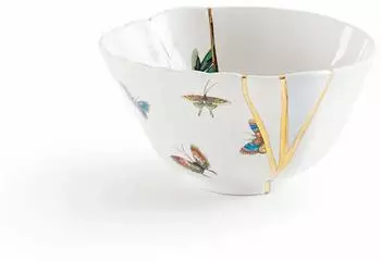 Seletti Servierschale 15,2 cm gold Porzellan/Keramik Blume 6322