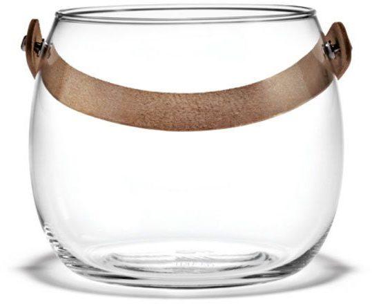 Holmegaard Glasschale mit Lederhenkel Ø 15 cm