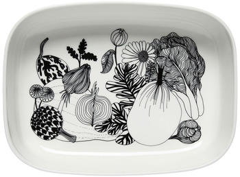 Marimekko Oiva Siirtolapuutarha Servierschale weiß-schwarz
