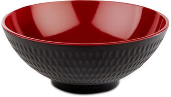 APS Germany Schale -ASIA PLUS- aus Melamin Ø 20 cm, Höhe: 8 cm, 1,1 Liter, innen: rot, glänzend, außen: schwarz, matt