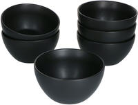 Mambocat Leopard Lampart Nero 6-tlg. M&uuml;slischalen Set Schwarz 450ml Steingut