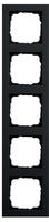 Gira 021509, Gira 021509 Abdeckrahmen 5-fach Gira E2 Schwarz matt