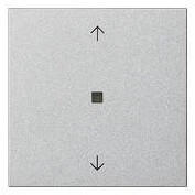 Gira Wippe 1fach mit Pfeilsymbolen und Kontrollfenster System 55 Farbe Alu (538826)
