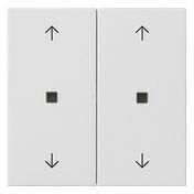 Gira Wippe 2fach mit Pfeilsymbolen und Kontrollfenster System 55 Reinwei&szlig; seidenmatt (538627)