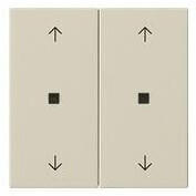 Gira Wippe 2fach mit Pfeilsymbolen und Kontrollfenster System 55 Cremewei&szlig; gl&auml;nzend (538601)