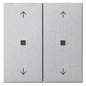 Gira Wippe 2fach mit Pfeilsymbolen und Kontrollfenster System 55 Farbe Alu (538626)