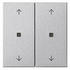 Gira Wippe 2fach mit Pfeilsymbolen und Kontrollfenster System 55