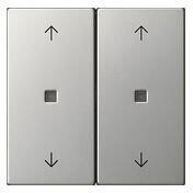 Gira Wippe 2fach mit Pfeilsymbolen und Kontrollfenster System 55 Edelstahl (5386600)