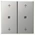 Gira Wippe 2fach mit Pfeilsymbolen und Kontrollfenster System 55