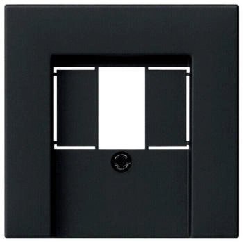 Gira Abdeckung USB-Spannungsversorgung PD System 55 Schwarz matt (0376005)