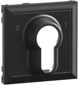 Legrand Seano Abdeckung für DIN-Schlüsselschalter 0 - 1, Schwarz lackiert (765333)