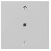 Gira Wippe 1fach mit Pfeilsymbolen und Kontrollfenster System 55 Grau matt (5388015)