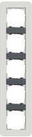 Gira E3 Abdeckrahmen 5-fach, Hellgrau Soft-Touch / Anthrazit