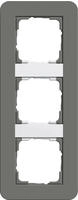 Gira 0213413, Gira 0213413 Abdeckrahmen 3-fach Gira E3 Dklgrau/Reinwei&szlig;