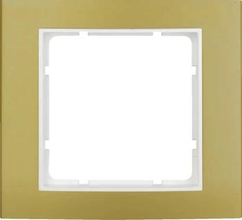 Berker Rahmen 1-fach gold/schneewei&szlig; B.3 10113046